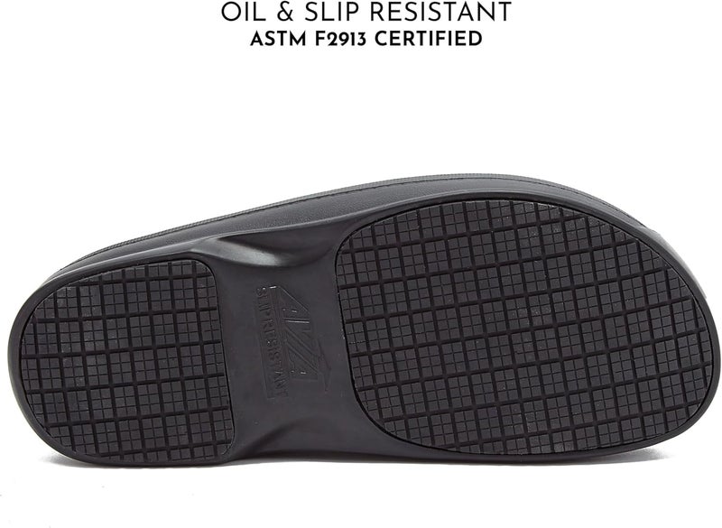 Avia Flame Men's Clogs, Slip Resistant Shoes for Men Food Service, Non Slip Restaurant and Chef Shoes Men Slip Resistant for Kitchen Work or Nursing, Black, Oil and Water Resistant - Image 5